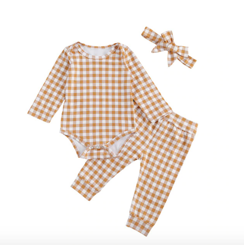 Gingham Loungewear Set