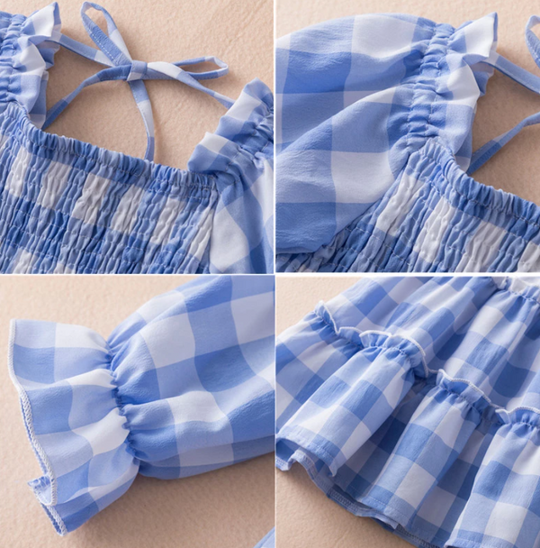 Baby Blue Plaid Dress